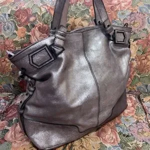 Joelle Hawkens by Treesje Gray Leather Bag Bags | Authentic Leather Joelle Hawkens By Treesje Bag  main image 3